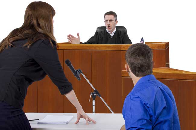 People inside the courtroom